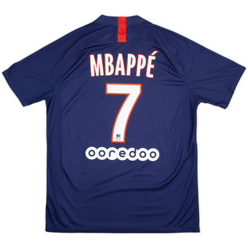 2019-20 Paris Saint-Germain Home Shirt Mbappe #7 - 5/10 - (L)