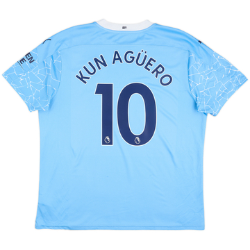 2020-21 Manchester City Home Shirt Kun Aguero #10 - 6/10 - (XXL)