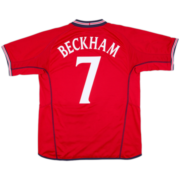 2002-04 England Away Shirt Beckham #7 - 6/10 - (L)