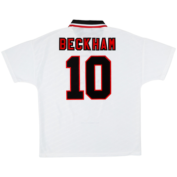 1996-97 Manchester United Away Shirt Beckham #10 - 9/10 - (XL)