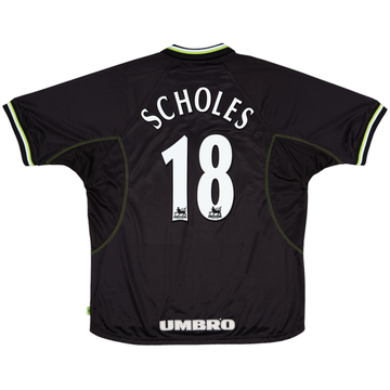 1998-99 Manchester United Third Shirt Scholes #18 - 8/10 - (XXL)