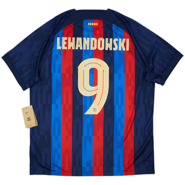 2022-23 Barcelona Home Shirt Lewandowski #9 (XL)
