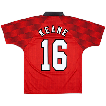 1996-98 Manchester United Home Shirt Keane #16 - 10/10 - (Y)