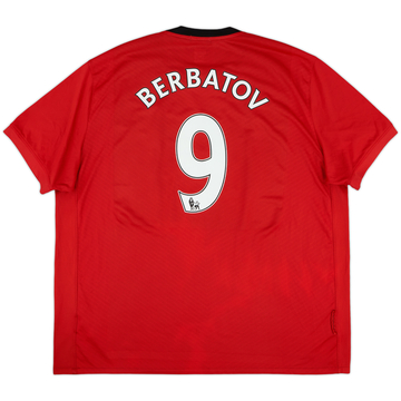 2009-10 Manchester United Home Shirt Berbatov #9 - 7/10 - (3XL)