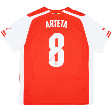 2014-15 Arsenal Home Shirt Arteta #8 - 9/10 - (XL)