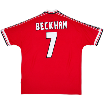 1998-00 Manchester United Home Shirt Beckham #7 - 8/10 - (XL)