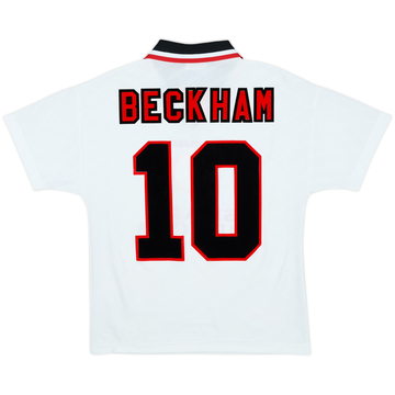 1996-97 Manchester United Away Shirt Beckham #10 - 9/10 - (Y)