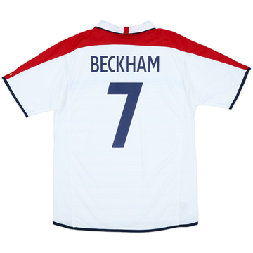 2003-05 England Home Shirt Beckham #7 - 6/10 - (L)