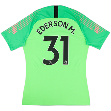 2018-19 Manchester City Authentic GK S/S Shirt Ederson M. #31 - 10/10 - (L)
