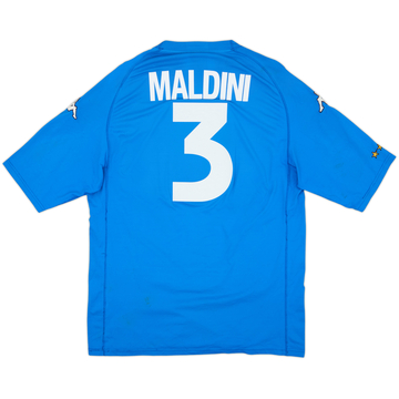 2000-01 Italy Home Shirt Maldini #3 - 7/10 - (XXL)