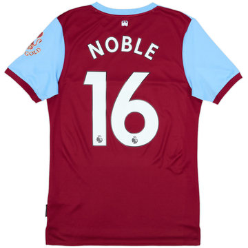 2019-20 West Ham Home Shirt Noble #16 - 8/10 - (S)