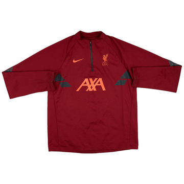 2021-22 Liverpool Nike Player Issue 1/4 Zip Drill Top - 8/10 - (XL)