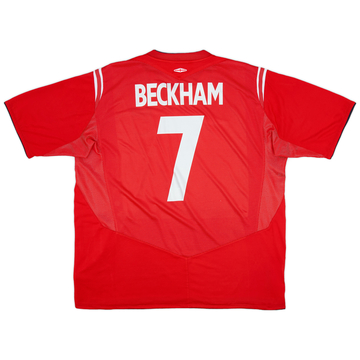 2004-06 England Away Shirt Beckham #7 - 7/10 - (XXL)