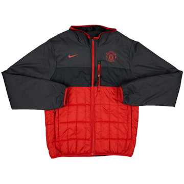 2010-11 Manchester United Nike Reversible Hooded Padded Bench Coat - 5/10 - (M)