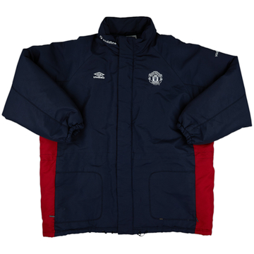 2000-01 Manchester United Umbro Padded Bench Coat - 9/10 - (L)