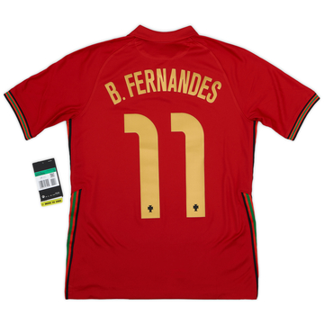2020-21 Portugal Home Shirt B. Fernandes #11 (XL.Boys)