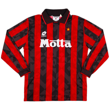 1993-94 AC Milan Home L/S Shirt - 9/10 - (L)