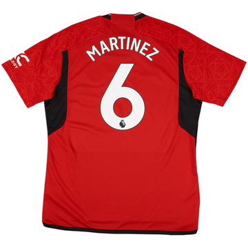 2023-24 Manchester United Home Shirt Martinez #6 (XL)