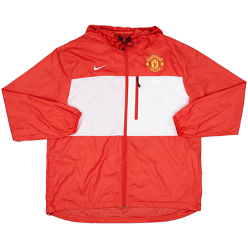 2014-15 Manchester United Nike Hooded Rain Jacket - 8/10 - (XL)