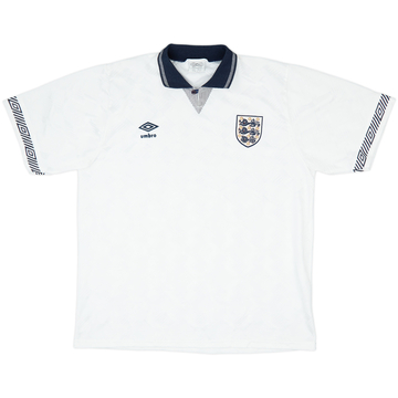 1990-92 England Home Shirt - 8/10 - (XL)