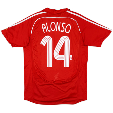 2006-08 Liverpool Home Shirt Alonso #14 - 7/10 - (L)