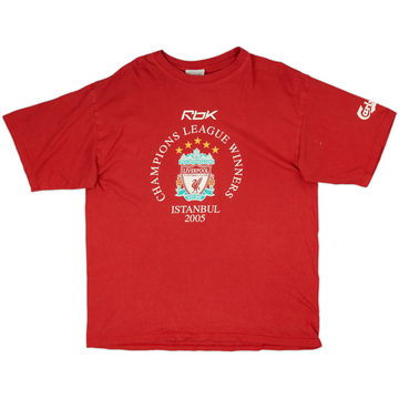 2005-06 Liverpool Reebok 2005 CL Winners Tee - 6/10 - (L)