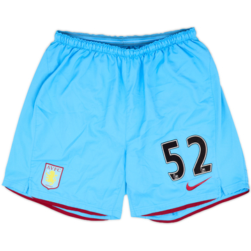 2008-09 Aston Villa Player Issue Alternate Home Shorts #52 - 10/10 - (L)