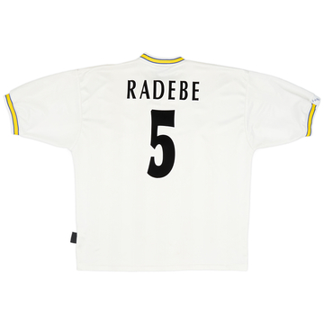 1996-98 Leeds United Home Shirt Radebe #5 - 6/10 - (XL)