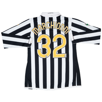 2006-07 Juventus Match Issue Home L/S Shirt Marchionni #32