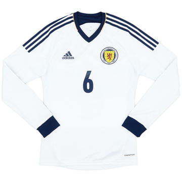 2012-14 Scotland Authentic Away L/S Shirt #6 - 8/10 - (S)