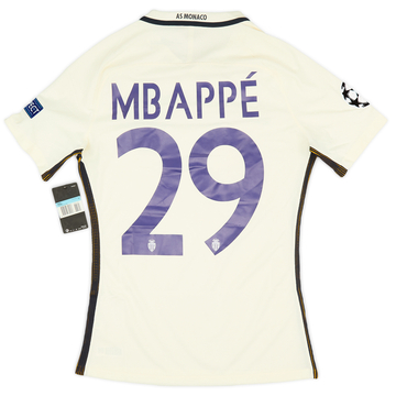 2016-17 Monaco Player Issue Away Shirt Mbappe #29 (M)