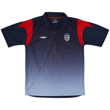 2004-06 England Umbro 1/4 Zip Polo Shirt - 7/10 - (M)