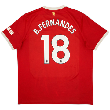 2021-22 Manchester United Home Shirt B.Fernandes #18 - 5/10 - (XL)