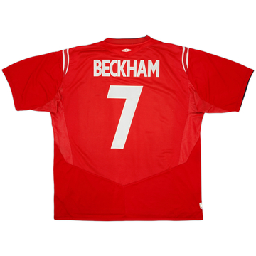 2004-06 England Away Shirt Beckham #7 - 5/10 - (XXL)