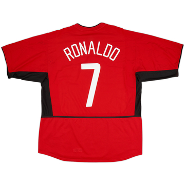 2002-04 Manchester United Home Shirt Ronaldo #7 - 5/10 - (XL)