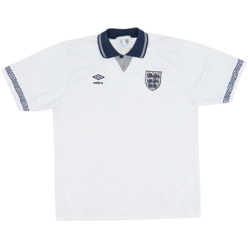 1990-92 England Home Shirt - 8/10 - (XL)