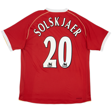 2006-07 Manchester United Home Shirt Solskjaer #20 - 7/10 - (L)