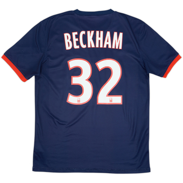 2013-14 Paris Saint-Germain Home Shirt Beckham #32 - 8/10 - (M)
