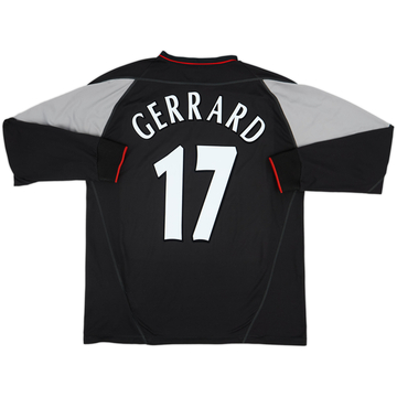 2002-04 Liverpool Away L/S Shirt Gerrard #17 - 9/10 - (L)