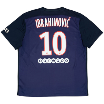 2015-16 Paris Saint-Germain Home Shirt Ibrahimovic #10 - 5/10 - (XL)