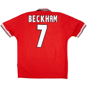 1998-00 Manchester United Home Shirt Beckham #7 - 6/10 - (L)