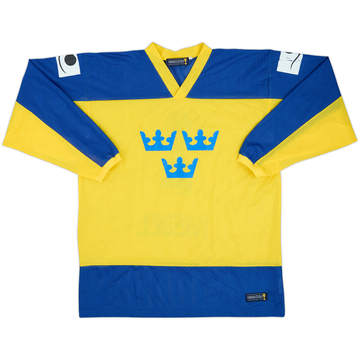 1990s Sweden National Hockey Team Wiesel #1 Grizzly Sport Home Jersey - 7/10 - (M)
