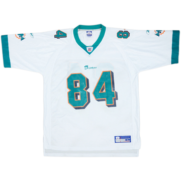 2002-04 Miami Dolphins Chambers #84 Reebok On Field Away Jersey - 8/10 - (L)