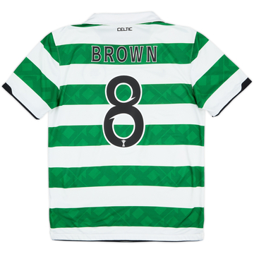 2010-12 Celtic Home Shirt Brown #8 - 6/10 - (S)