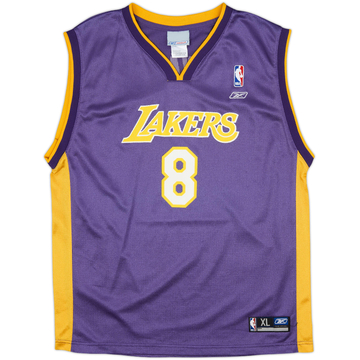 2002-06 LA Lakers Bryant #8 Reebok Away Jersey - 8/10 - (XL.Boys)