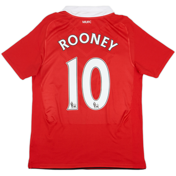 2010-11 Manchester United Home Shirt Rooney #10 - 9/10 - (XL.Boys)