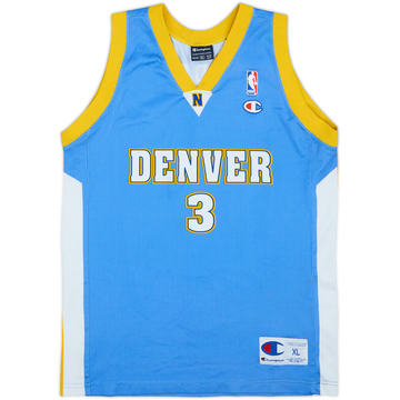 2003-10 Denver Nuggets Anthony #15 Champion Away Jersey - 6/10 - (XL.Boys)