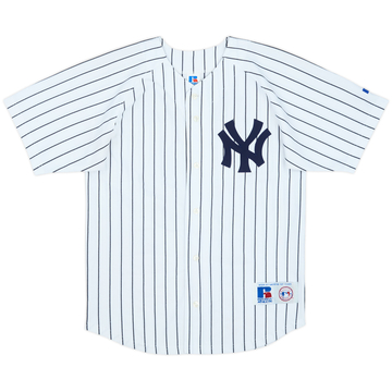 2000-03 New York Yankees Jeter #2 Russell Athletic Home Jersey - 9/10 - (L.Boys)