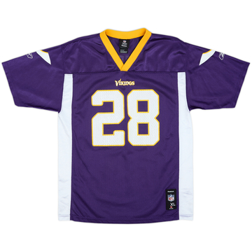 2008-11 Minnesota Vikings Peterson #28 Reebok Replica Home Jersey - 8/10 - (XL.Boys)