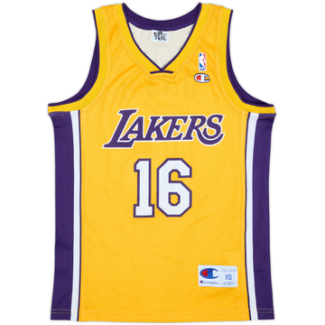 2008-10 LA Lakers Gasol #16 Champion Home Jersey - 9/10 - (XS)